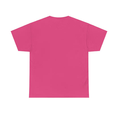 Back view of a pink Fighter Girl Graphic Unisex T-Shirt with a smooth finish, emphasizing its luxurious fabric and casual style.