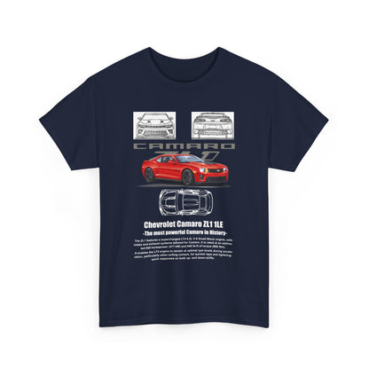 Luxury Chevrolet Camaro ZL1 1LE Men's T-Shirt featuring an artistic design of the powerful Camaro with precision graphics and stylish typography, ideal for automotive enthusiasts.