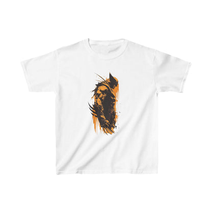 Unisex Kids Wolverine Cotton T-Shirt Tee in white featuring a vibrant graphic design of the iconic superhero Wolverine, showcasing bold colours that exude style and adventure.