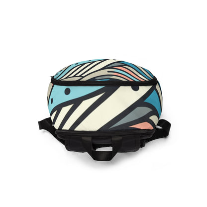 Stylish Modern Pastel Geometric Backpack by Dazzling Dreams Studio, featuring bold patterns and ample storage, perfect for daily adventures.