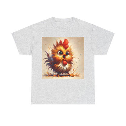 Explosive Joy Tee - Cartoon Bird Edition showcasing a delightful cartoon bird design, perfect for spreading joy, available in grey cotton.