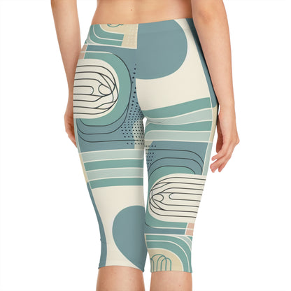Elegant Sweat Symphony Capri Leggings by Dazzling Dreams Studio showcasing vibrant colours and high-quality stretchy fabric, perfect for workouts and casual outings.