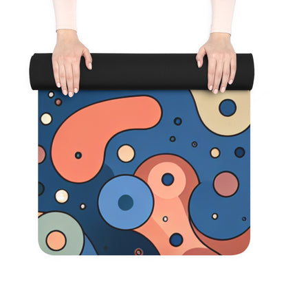 Vivienne Clairmont Yoga Mat by Dazzling Dreams Studio showcasing a stunning irregular pattern, designed for comfort and balance in your yoga practice.