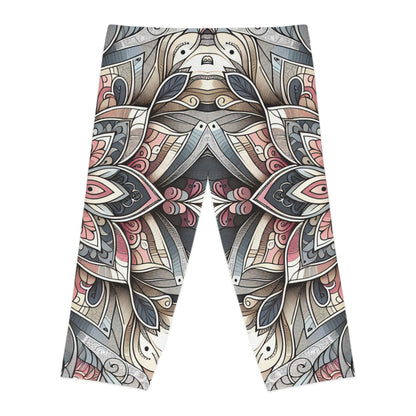 High-waisted Capri leggings showcasing vibrant colours and sophisticated design, perfect for workouts and athleisure, from Dazzling Dreams Studio.