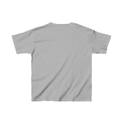 Unisex Children's Computer Game Marvel Logo Graphic Cotton Tee in elegant heather grey, made from premium cotton, ideal for kids' wardrobe.