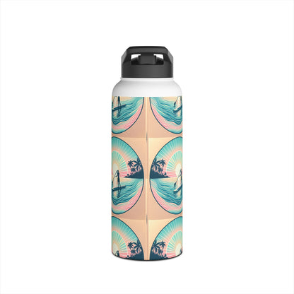 Premium Fantasy Paddleboarding Stainless Steel Water Bottle featuring a captivating paddleboarding motif, perfect for those who appreciate luxury while staying hydrated.