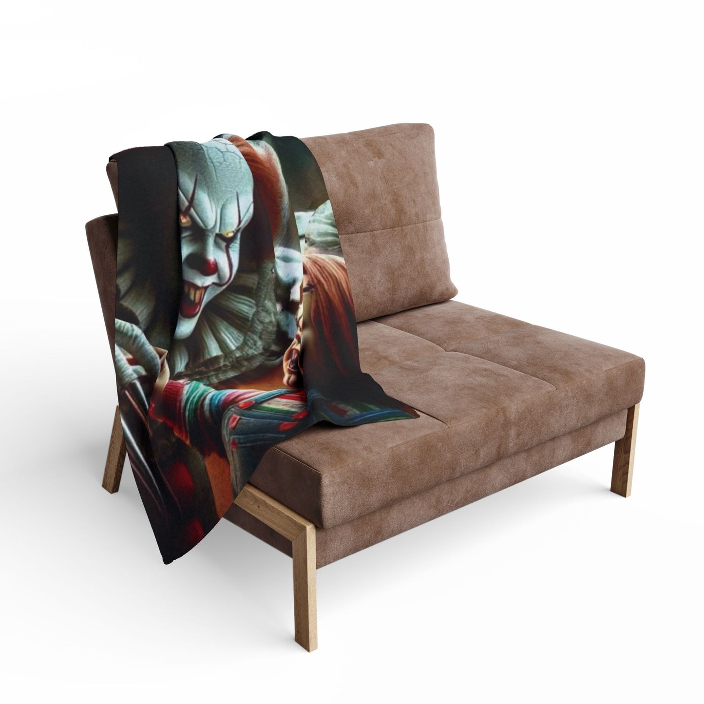 Decorative and Warm Halloween  Pennywise Chucky Arctic Fleece Blanket 3 Sizes