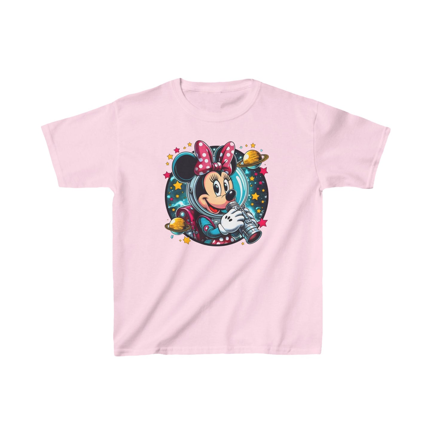 Child´s Blast Off with Minnie Mouse  Unisex Graphic Tee Shirt Kids