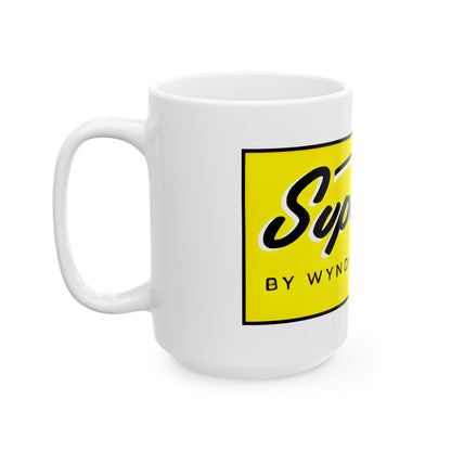 Super 8 Retro Logo Image Ceramic Mug – Sip your coffee like a filmmaker from the glorious past, because adulting can be cinematic too!