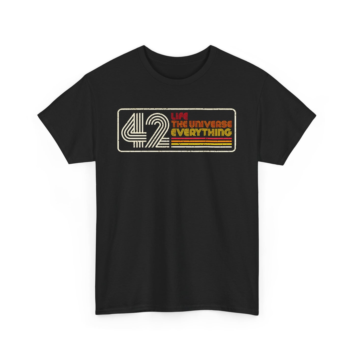 T-Shirt: Hitchhiker's Guide 42 Life Universe Everything Retro Unisex Tee Men's