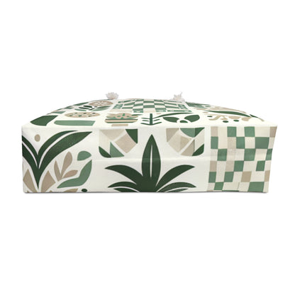 Stylish Evelyn Atelier Modern Motifs Weekender Bag in elegant green and white from Dazzling Dreams Studio, perfect for chic weekend getaways.