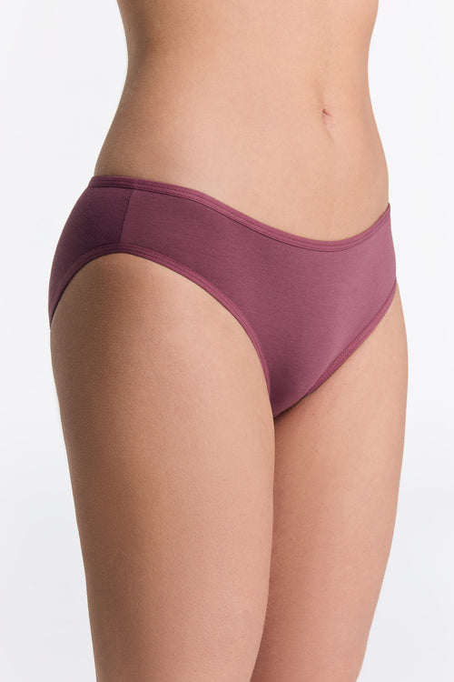 Luxury organic cotton classic briefs for women, showcasing a soft jersey style and comfort fit in elegant packaging.
