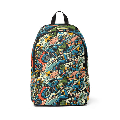 Stylish Modern Pop Art Backpack by Dazzling Dreams Studio featuring dynamic cartoon design and trendy comic motif.