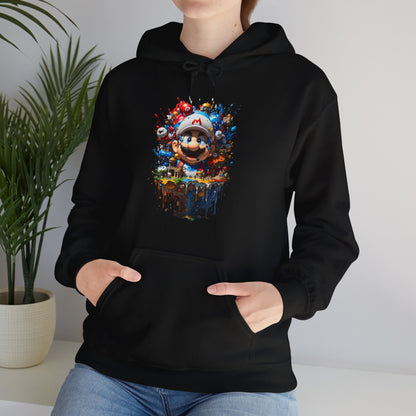 Sophisticated Unisex Computer Game Graphic Lightweight Hooded Sweatshirt displayed on a model, adorned with a striking graphic that embodies gaming passion, ideal for stylish casual wear.