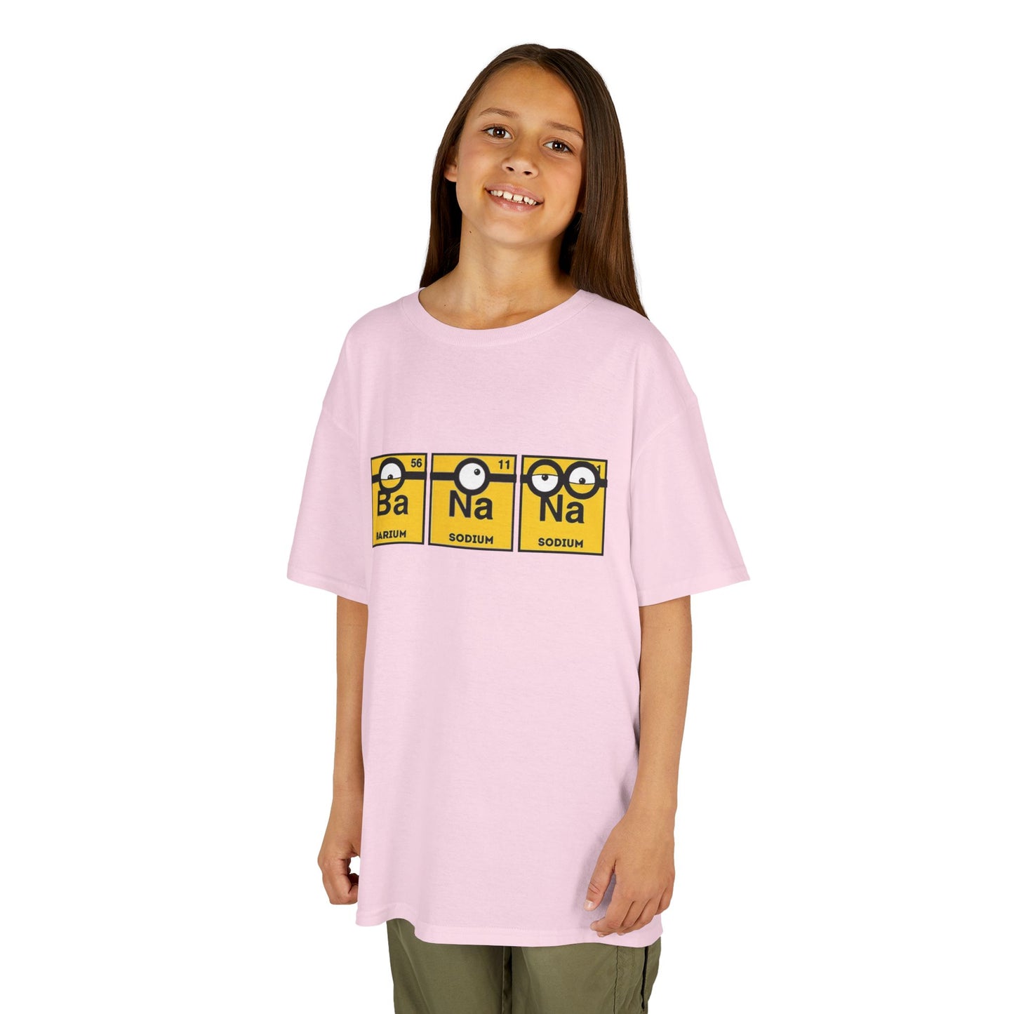 Minions Kids T-Shirt Banana Yellow Periodic Table Elements Tee Childs Boys Girls