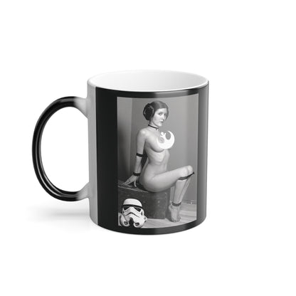 Princess Leia Heat Change Mug with iconic imagery, perfect for coffee lovers who appreciate unique and humorous drinkware.