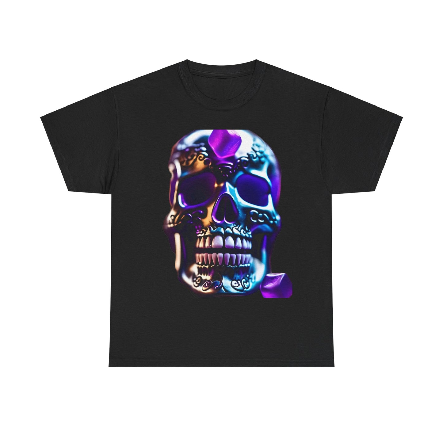 Demon Skulln Graphic T-Shirt, Urban Streetwear Top, Unisex Cotton