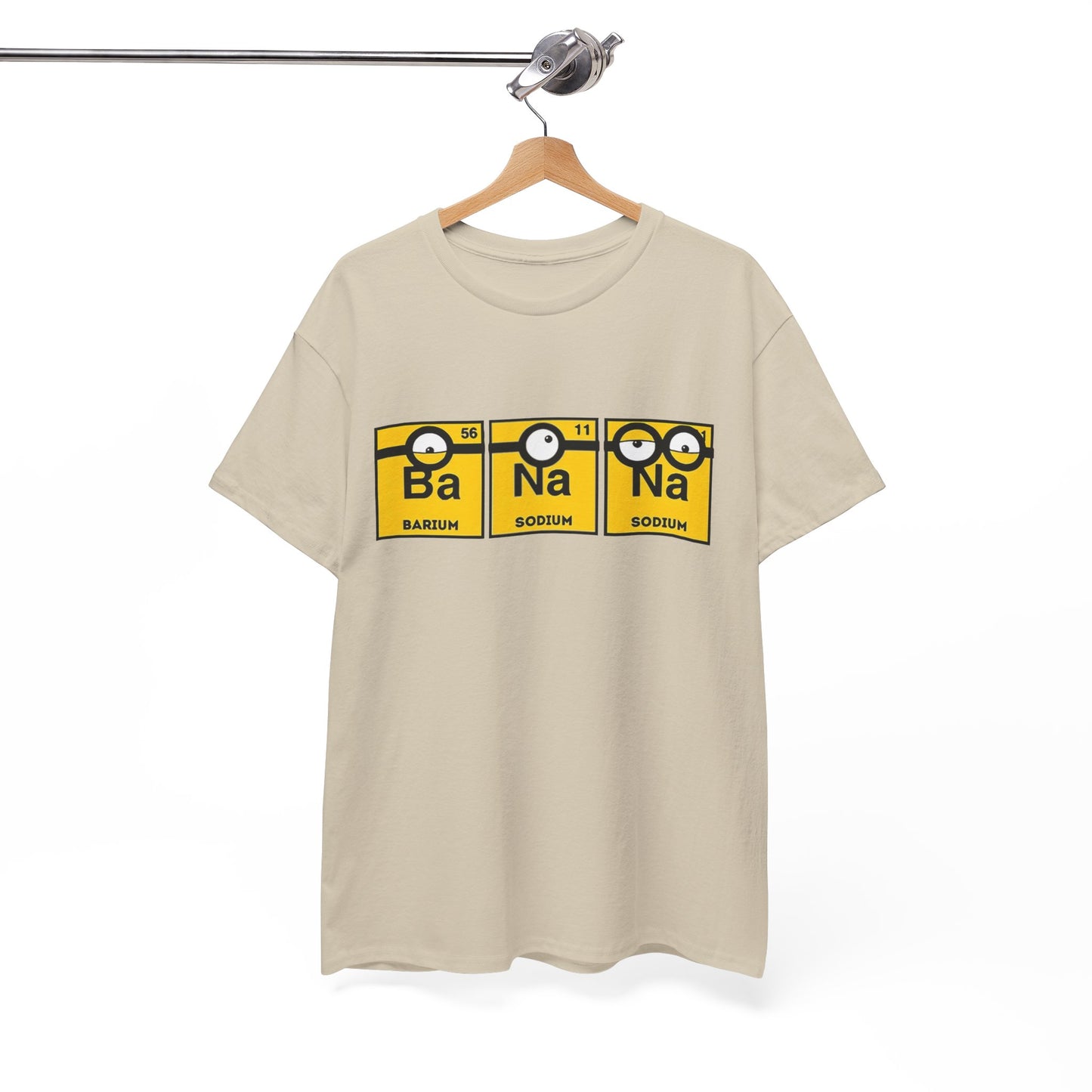 Men's Funny T-Shirt: Minions Periodic Table Design Ba, Na, Na Funny Tee Unisex