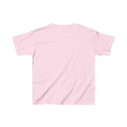 Back view of the Maleficent Kids Tee in soft pink, featuring a luxurious cotton fabric ideal for comfort and everyday wear.