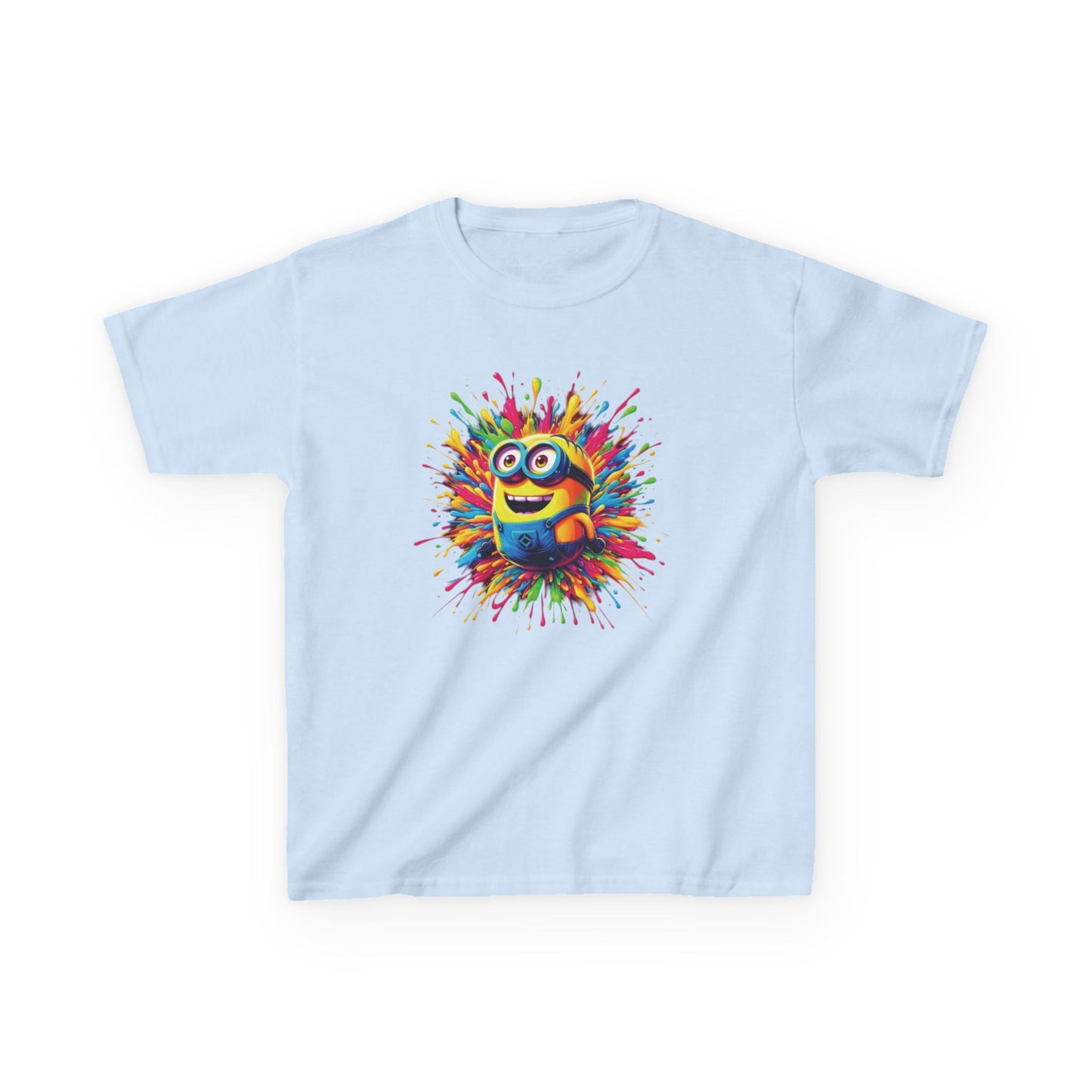 Kids Minion Paint Splash T Shirt Bright Color Illustration Childs Boys Girls