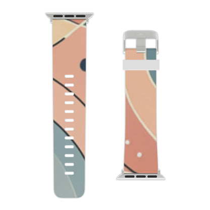 GraphixGenius Modern Pastel Pattern Apple Watch Strap showcasing a stylish design with harmonious pastel colours, ideal for elevating contemporary style.