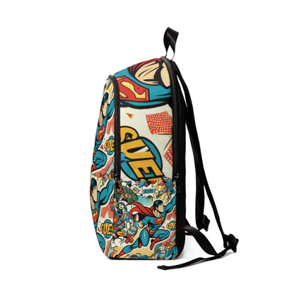 Vibrant Abstract Spectrum Fusion Backpack by Dazzling Dreams Studio featuring playful cartoon motifs and a contemporary design, perfect for a stylish accessory.