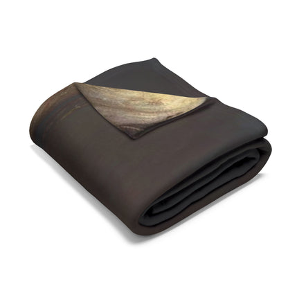 Luxurious Decorative and Warm Halloween Spooky Arctic Fleece Blanket, elegantly folded with a stylish design for autumnal cozy vibes.