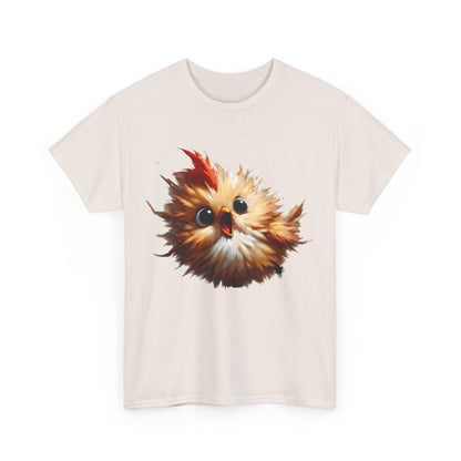Front view of the refined Explosive Joy Tee - Cartoon Bird Edition with a striking cartoon bird design, ideal for fashion-forward individuals.