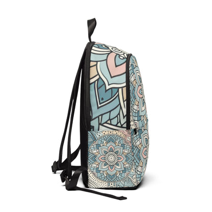 The interior compartments of the FlexFit Fusion Art Backpack by Dazzling Dreams Studio, highlighting its spacious and organised design, perfect for travel and everyday use.