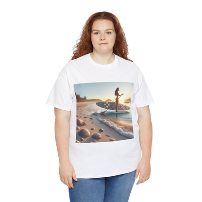 Luxurious Delightfull Paddle Board T-Shirt by Dazzling Dreams Studio featuring a captivating paddleboarding graphic, designed for water sports enthusiasts.