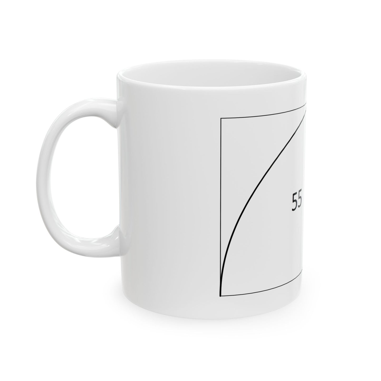 Fibonacci spiral Image Ceramic Mug,  Office Mug,