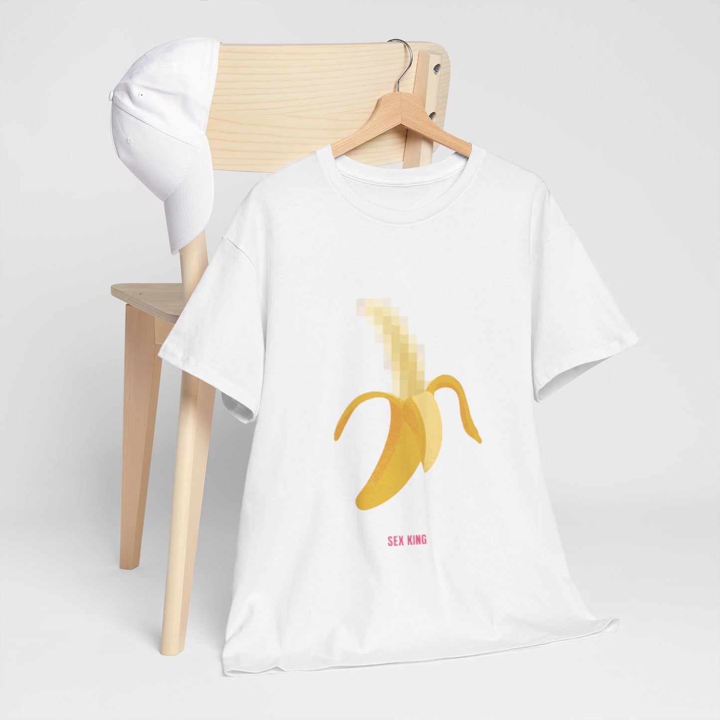 Pixelated Banana Men´s Women´s Graphic Cotton Funny T Shirt Tee Street Urban