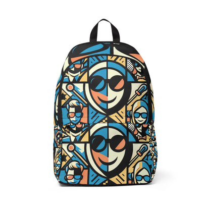Dazzling Dreams Studio Pop Art Backpack showcasing dynamic cartoon designs in vivid colours, perfect for making a bold fashion statement.