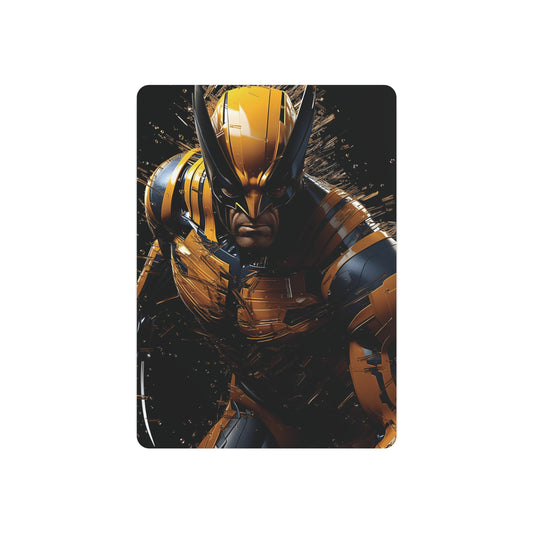 Wolverine Metal Art Poster - Premium Matte Aluminium Decor showcasing a bold design of a powerful wolverine, perfect for enhancing your luxurious indoor space.