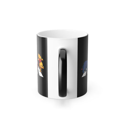 Dramatic angle of the Winnie The Pooh & Friends Abbey Road Colour Morphing Mug - 11oz, highlighting its unique transformative design against a refined background.