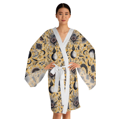 Elegant Floral Kimono Robe in a soft fabric, embodying comfort and style with a gorgeous floral pattern, designed for sophisticated loungewear.