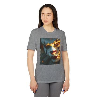 Adidas Unisex Halloween Pennywise Cute T-shirt in grey, featuring a captivating Pennywise graphic, ideal for festive Halloween occasions.