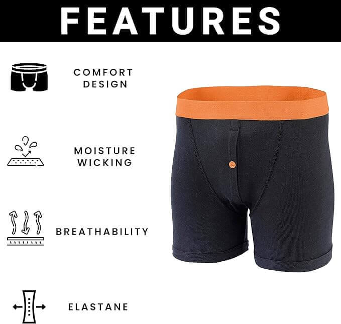 6 pack classic menswear black cotton blend boxer shorts b...