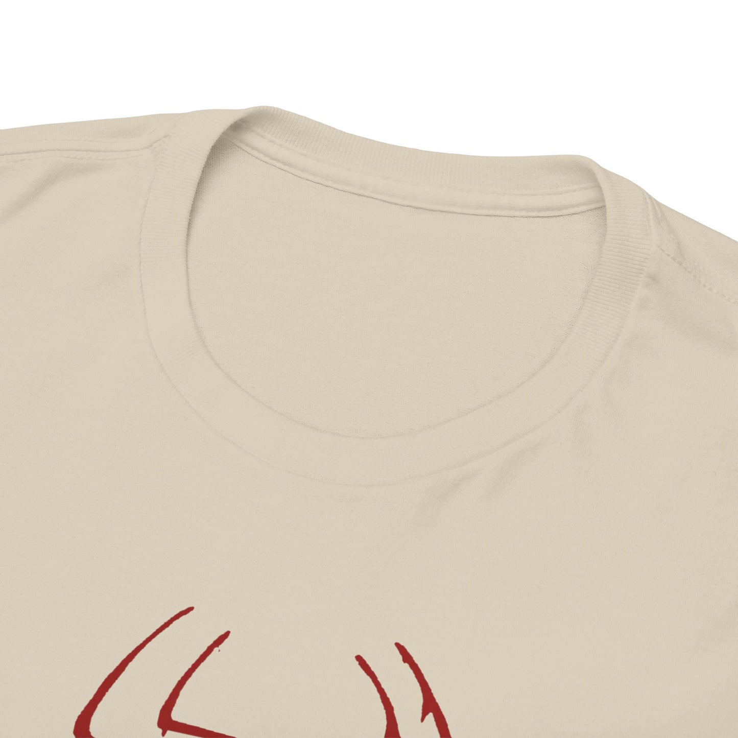 Close-up of the refined neckline of a Hunter x Hunter T-shirt, showcasing its superior craftsmanship and attention to detail in a luxurious style.