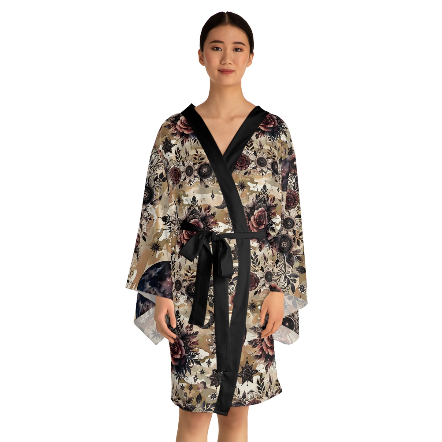 Floral Kimono Robe, Women's Robe, Designer Lounge Wear, Boho Chic Bathrobe, !!