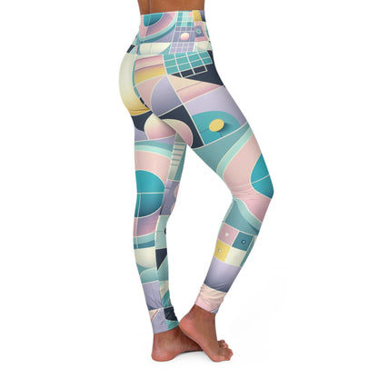 Versatile Pastel Geometric Leggings from Dazzling Dreams Studio, designed for comfort and style, ideal for any occasion.