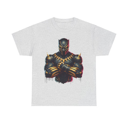 Elevate Your Style With The Black Panther Unisex Graphic Tee – Iconic Marvel Superhero Design displaying a dynamic Black Panther image on a sleek grey t-shirt.