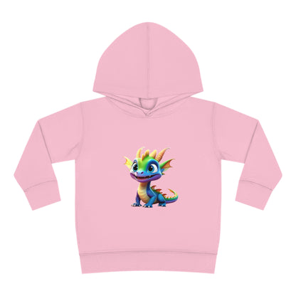 Delightful Kids Unisex Cute Dino Hoodie in pink, featuring a playful dragon motif, perfect for young fashion enthusiasts aged 2-5 years.