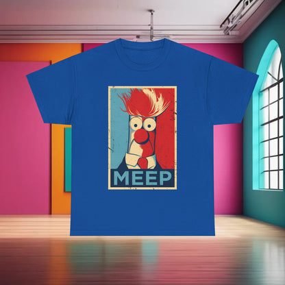 Luxury Muppets Beaker Meep Graphic T-Shirt in royal blue, featuring a charming Beaker design, an excellent addition to an urban wardrobe.