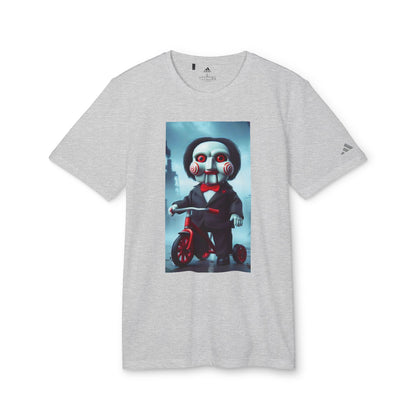 Adidas Unisex Halloween Jigsaw Cute T-shirt in grey with a unique Jigsaw design, ideal for Halloween celebrations with elegance.