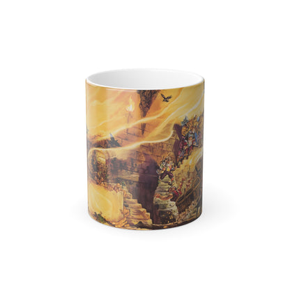 Discworld Color Of Magic Heat Change Mug featuring vivid artwork revealing hidden imagery when heated. A luxurious ceramic tea and coffee mug for fans.