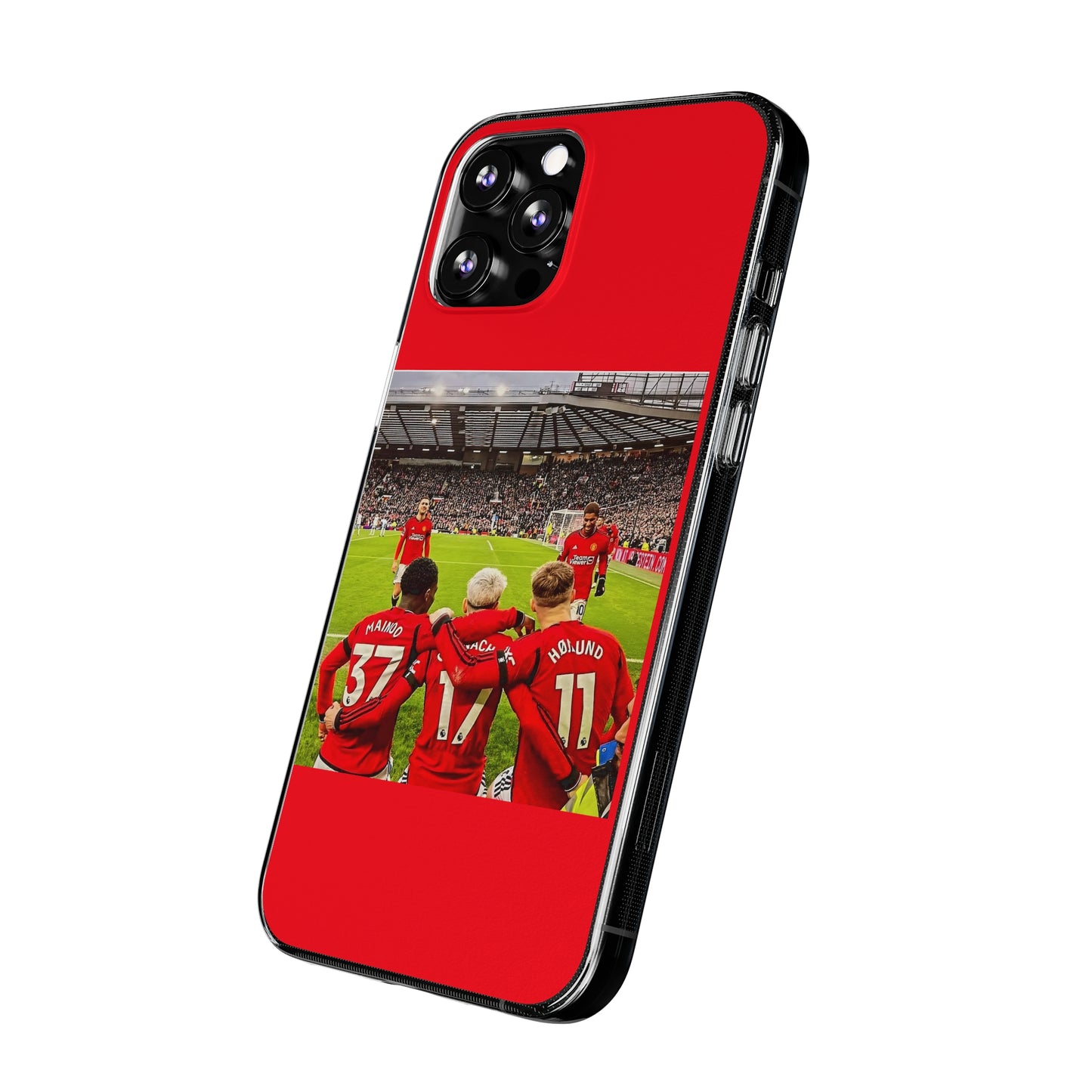 Manchester United Mainoo Garnach Hojlund Soft Phone Case - Soccer Fan Gift,