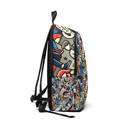 Stylish Playfully Sophisticated Cartoon Character Backpack by Dazzling Dreams with vibrant comic-style design and unique cartoon elements.