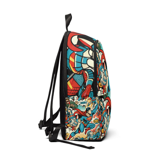 Stylish interior of Vibrant Abstract Spectrum Fusion Backpack from Dazzling Dreams Studio, featuring spacious compartments and luxurious adjustable straps for comfort.