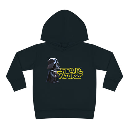 Kids Unisex Cute Darth Vader Star Wars Hoodie in black with a charming graphic of Darth Vader, crafted from soft fleece for maximum comfort and style for ages 2 to 5.